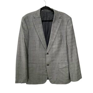 HUGO BOSS Men’s Wool Glen Check Blazer Jacket Black Gray 42R